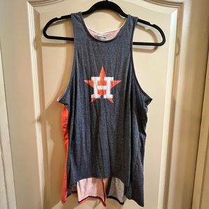 Houston Astros women’s tank tie back
